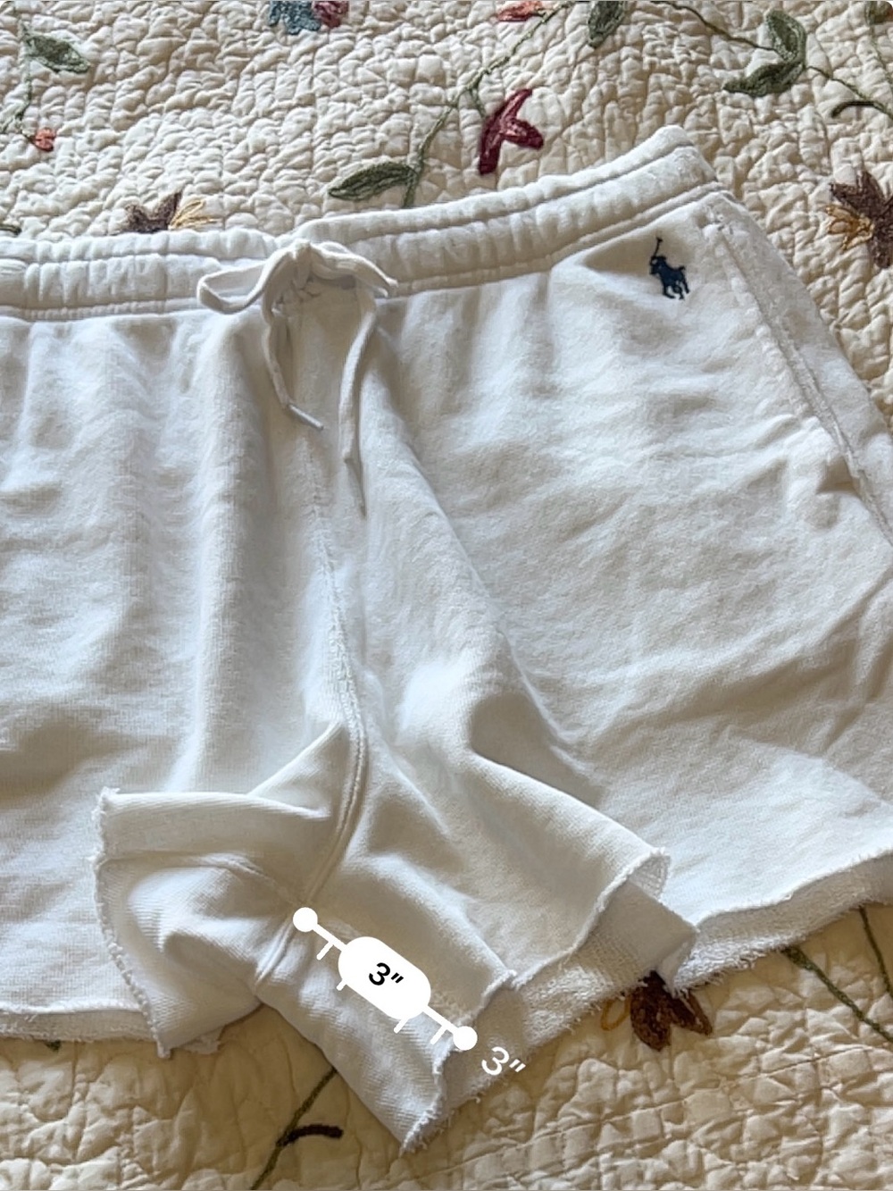 Polo Ralph Lauren Size S Lightweight Cotton Fleece White Drawstring Shorts - Picture 12 of 12